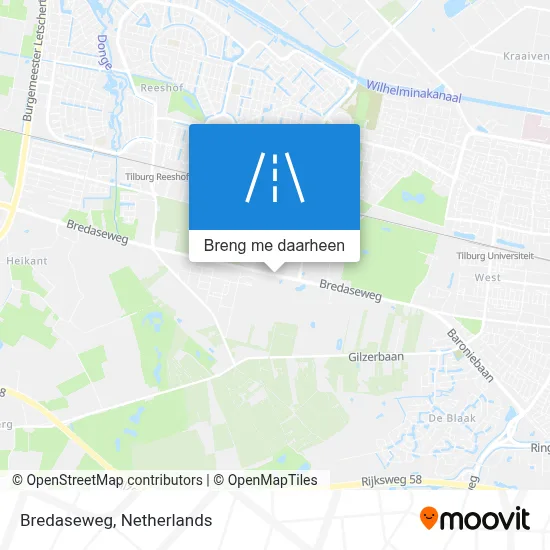Bredaseweg kaart