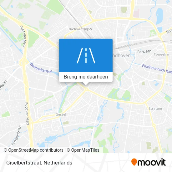 Giselbertstraat kaart