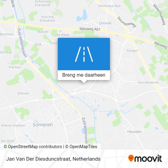 Jan Van Der Diesduncstraat kaart