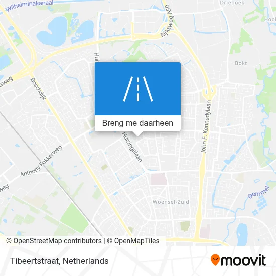 Tibeertstraat kaart