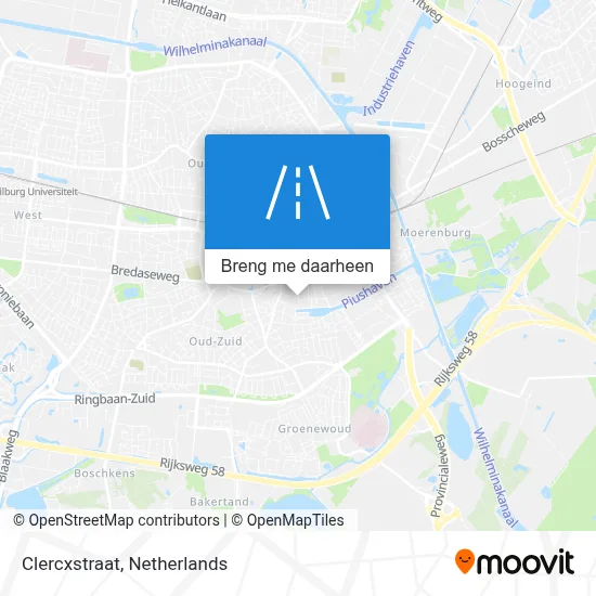 Clercxstraat kaart