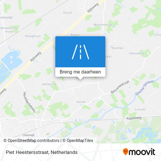 Piet Heestersstraat kaart