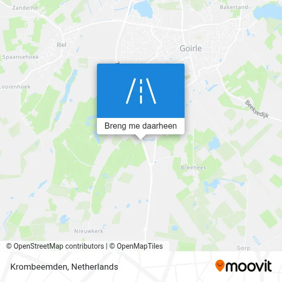 Krombeemden kaart