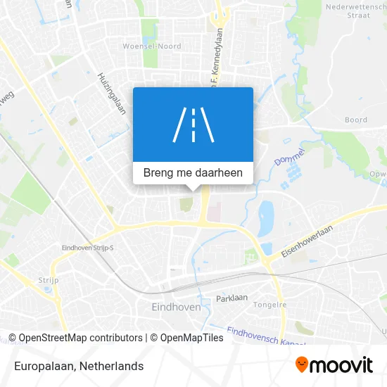 Europalaan kaart