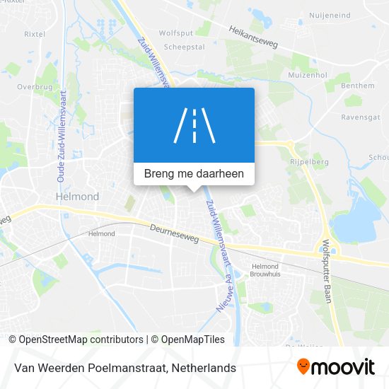 Van Weerden Poelmanstraat kaart