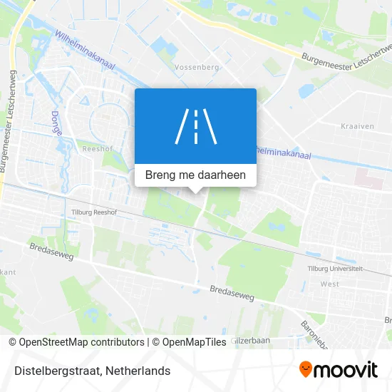 Distelbergstraat kaart