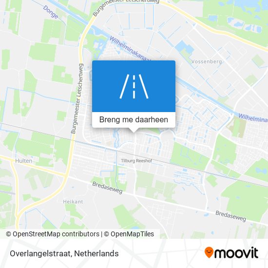 Overlangelstraat kaart