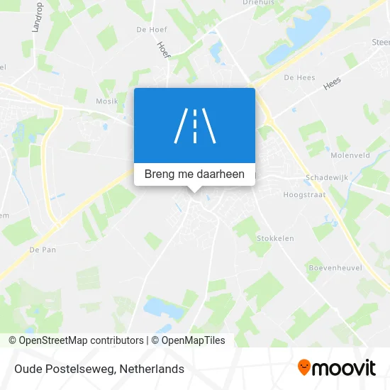 Oude Postelseweg kaart