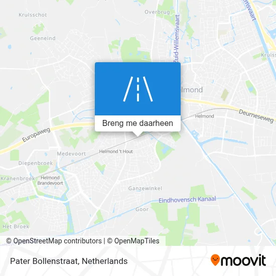 Pater Bollenstraat kaart