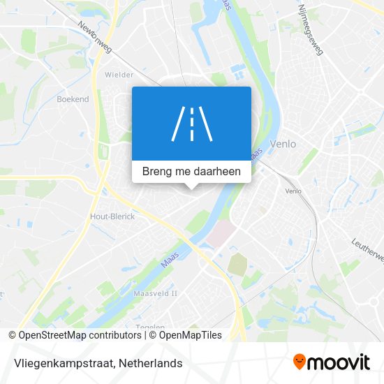 Vliegenkampstraat kaart