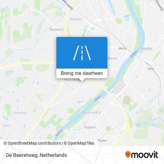 De Beeretweg kaart