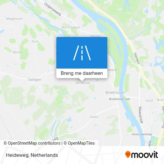 Heideweg kaart