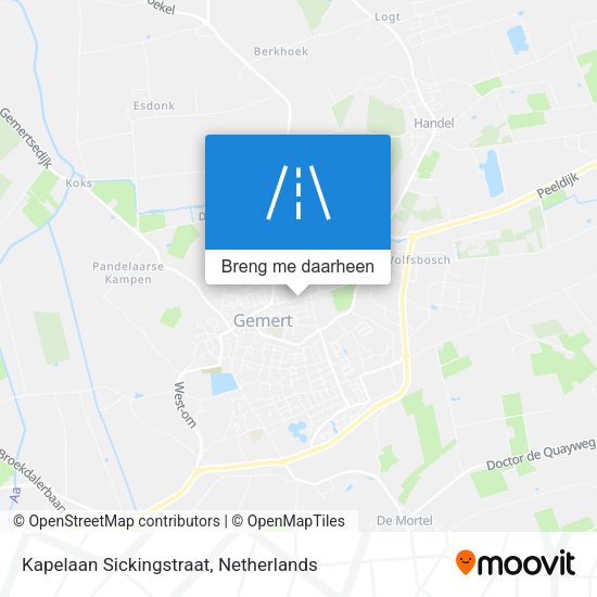 Kapelaan Sickingstraat kaart
