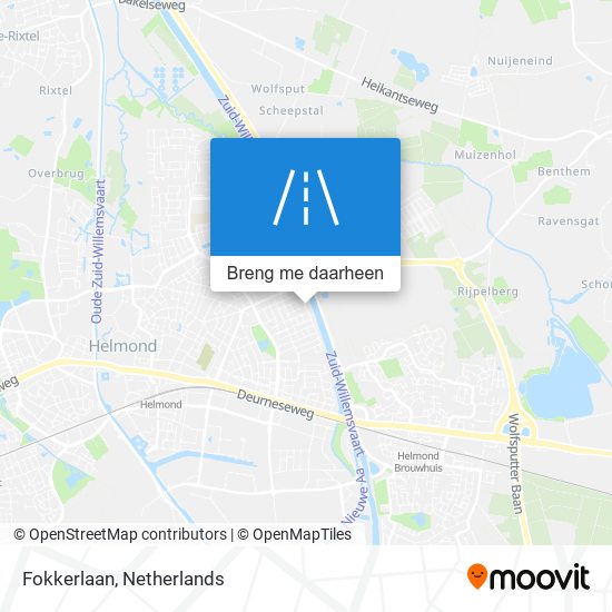 Fokkerlaan kaart