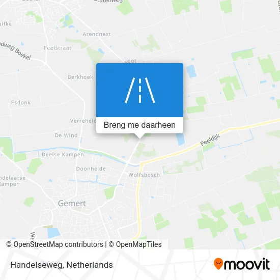 Handelseweg kaart
