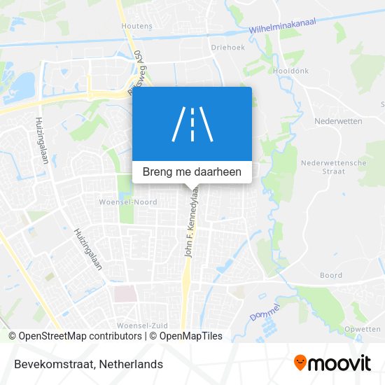 Bevekomstraat kaart