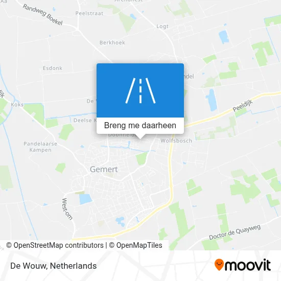 De Wouw kaart