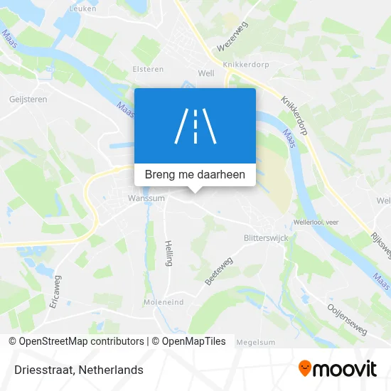 Driesstraat kaart