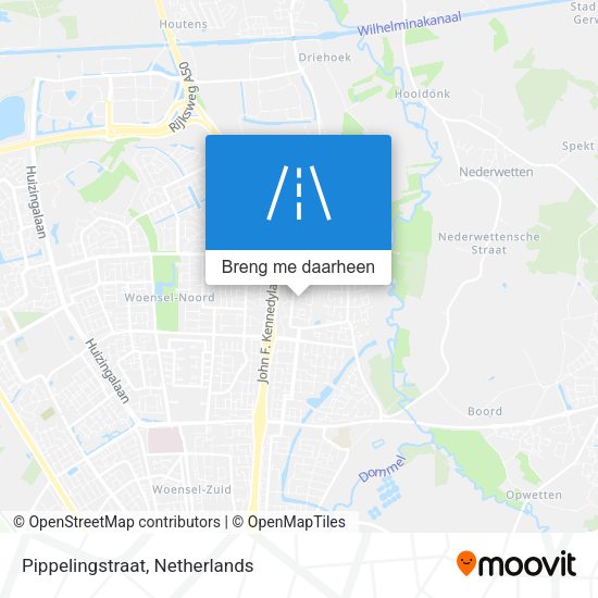 Pippelingstraat kaart