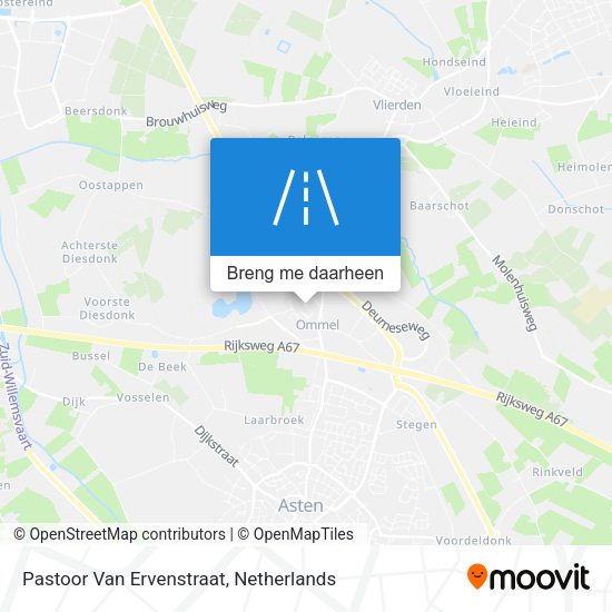 Pastoor Van Ervenstraat kaart