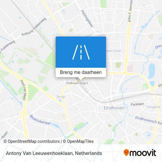 Antony Van Leeuwenhoeklaan kaart