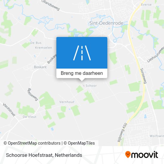 Schoorse Hoefstraat kaart
