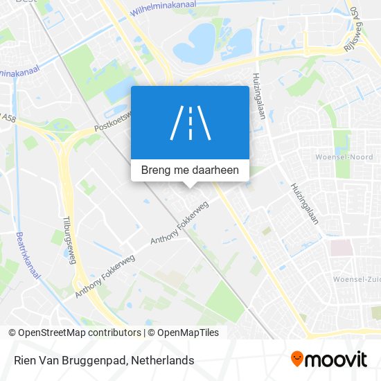 Rien Van Bruggenpad kaart