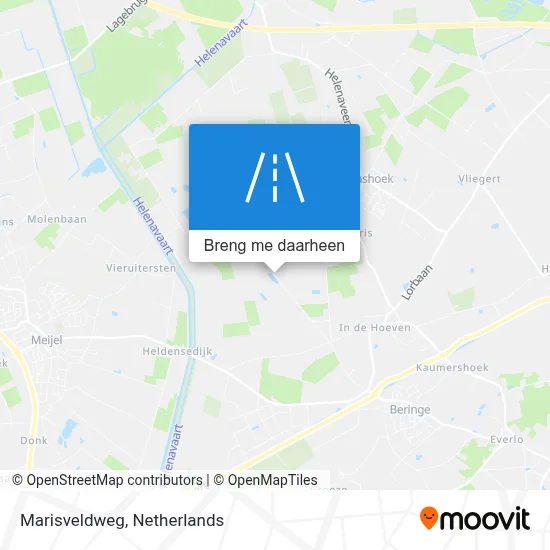 Marisveldweg kaart