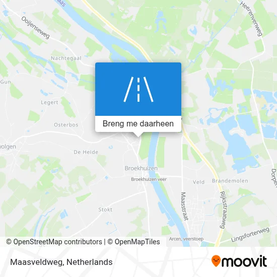 Maasveldweg kaart