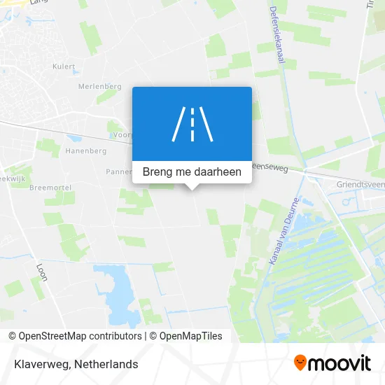 Klaverweg kaart