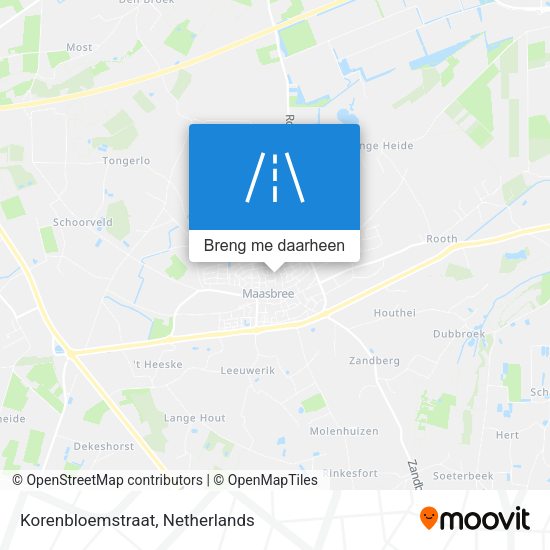 Korenbloemstraat kaart