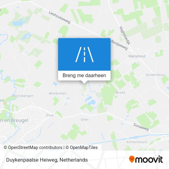 Duykenpaalse Heiweg kaart