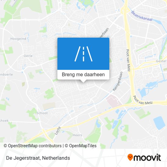 De Jegerstraat kaart