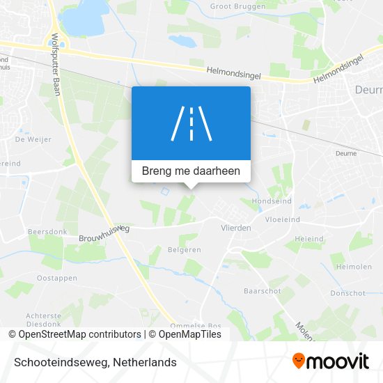 Schooteindseweg kaart