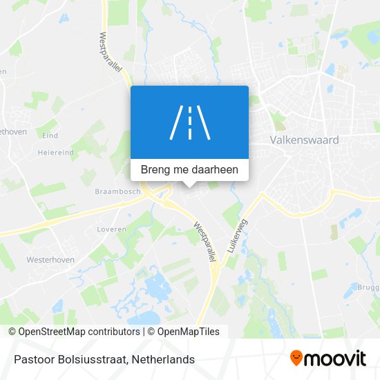 Pastoor Bolsiusstraat kaart