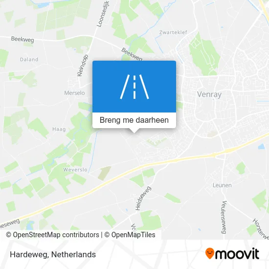Hardeweg kaart