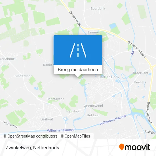 Zwinkelweg kaart