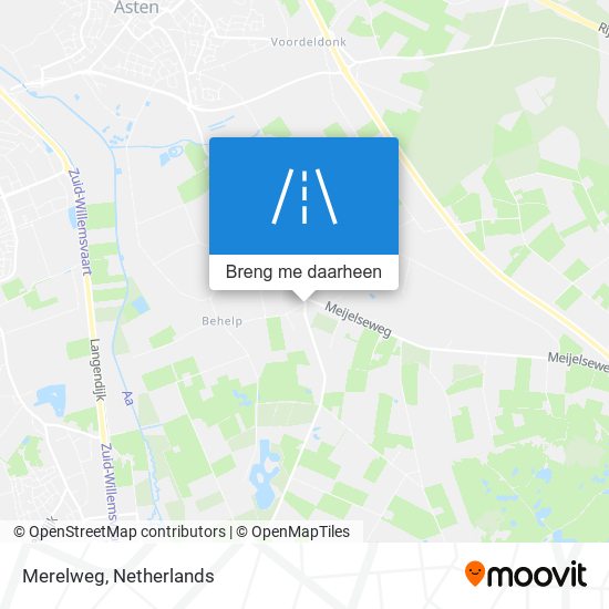 Merelweg kaart