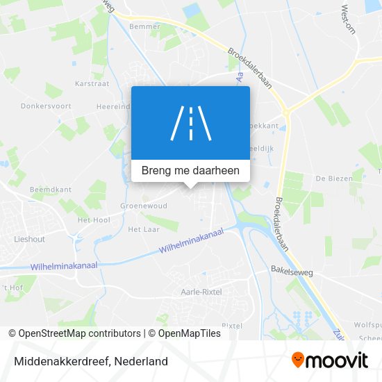 Middenakkerdreef kaart