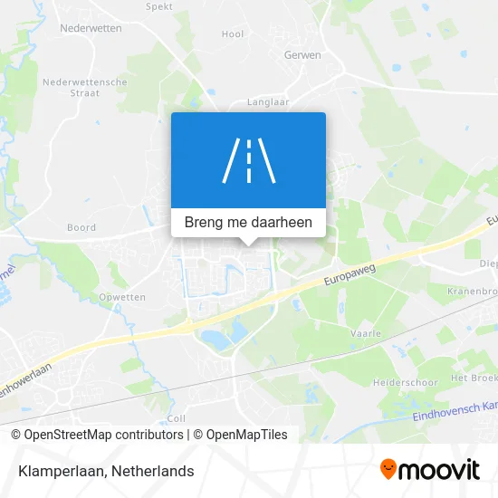 Klamperlaan kaart