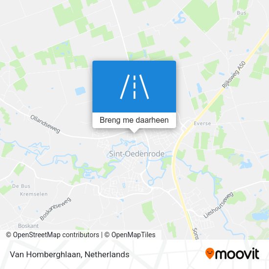 Van Homberghlaan kaart