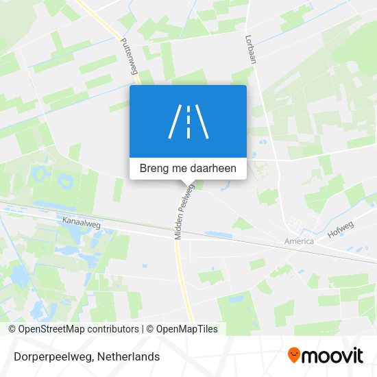 Dorperpeelweg kaart