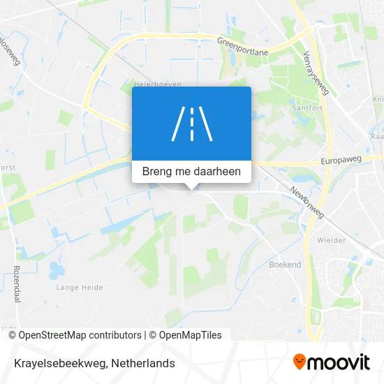 Krayelsebeekweg kaart