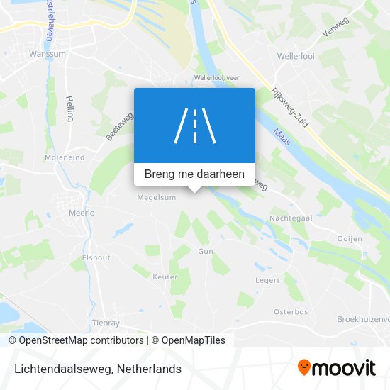 Lichtendaalseweg kaart
