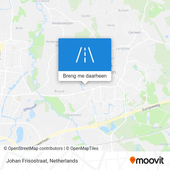 Johan Frisostraat kaart