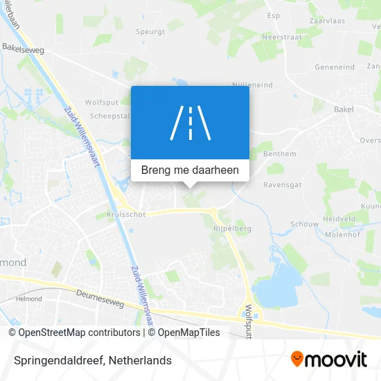 Springendaldreef kaart