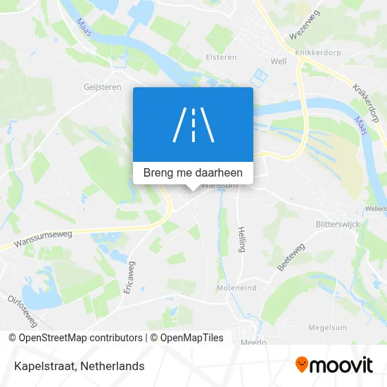 Kapelstraat kaart
