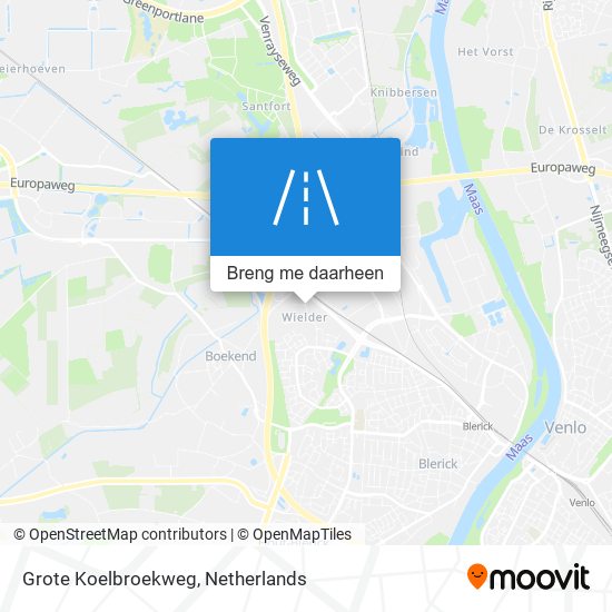 Grote Koelbroekweg kaart