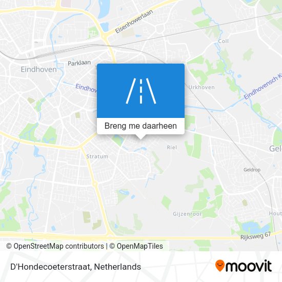 D'Hondecoeterstraat kaart