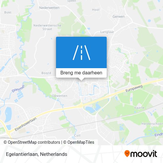 Egelantierlaan kaart
